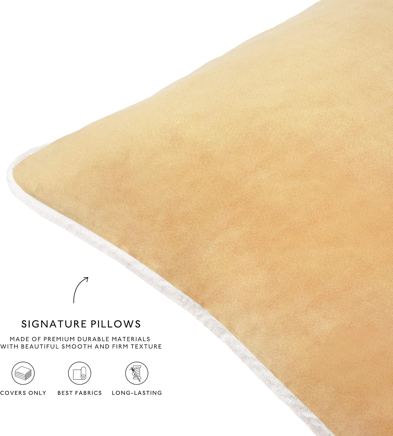 MONDAY MOOSE Decorative Throw Pillow Covers Cushion Cases, Set of 4 Soft Velvet Modern Double-Sided Designs, Mix and Match for Home Decor, Pillow Inserts Not Included (12x20 inch, Blue/Beige)