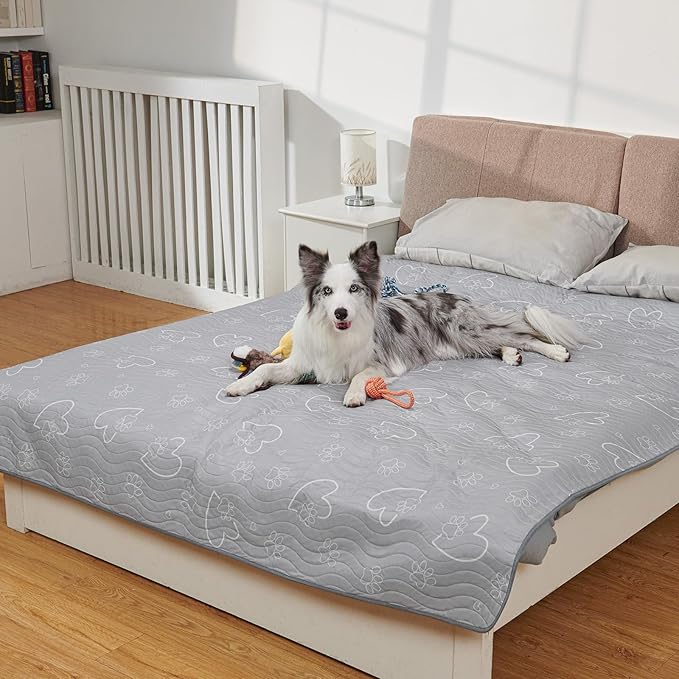 Washable Pee Pads for Dogs Reusable: 2 Pack Waterproof Puppy Pads Absorbent Training Pad - Non-Slip Puppy Whelping Mats for Grate, Floor, Housebreak, Couch 36"x41"