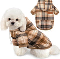 Dog Basic Hoodie Ultra-Soft Plaid Dog Clothes Cold Weather Sweaters for Medium Large Dogs Breathable Cozy Fabric Pet Coat Warm Stylish Sweatshirt with Leash Hole Pocket Dogs Jacket for Cats Boys Girls