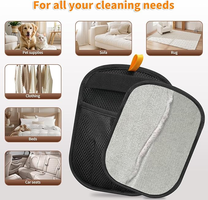 Pet Hair Removal Tool for Cats & Dogs, 2025 New Upgraded Electrostatic Gloves for Pet Hair, Reusable Pet Hair Remover Tool for Couch, Furniture, Carpet, Curtain & Car Seat (Blue)