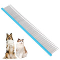8.5 Inch Upgrade Blue Professional Pet Comb,Dual-Tooth Grooming Comb Anti-Static Smooth Rounded Corners Prevent Friction Breakage and Irritation,Removing Excess Hair for Long-Haired Cats and Dog