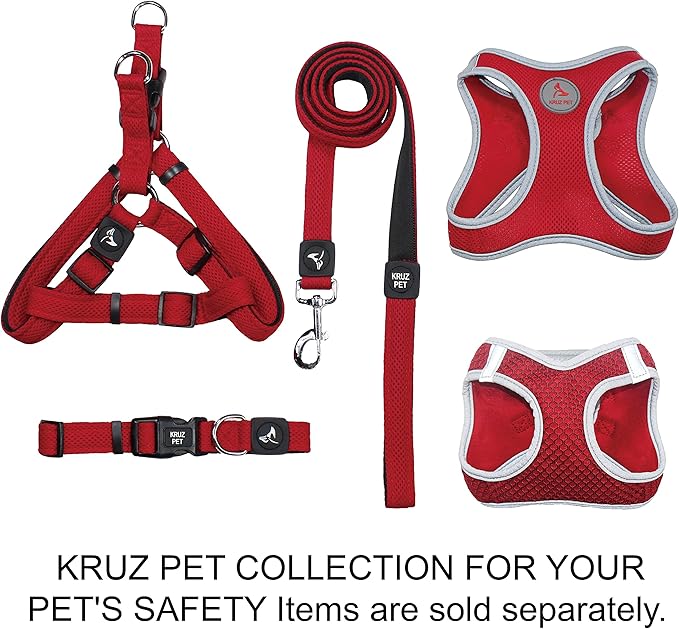 Kruz Dog Collar for Large Dogs (Width- 1.25", Neck - 18"-26") Adjustable Pet Neck Band with Comfortable Soft Padding, Lifetime Durability, Heavy-Duty O-Ring (Orange, Large)