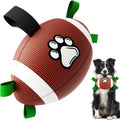 QDAN Dog Toys Football, Interactive Dog Toys for Tug of War,Superbowl Football Party Decorations Favor, Dog Water Toy, Durable Dog Balls for Small & Medium Dogs(8 inch)
