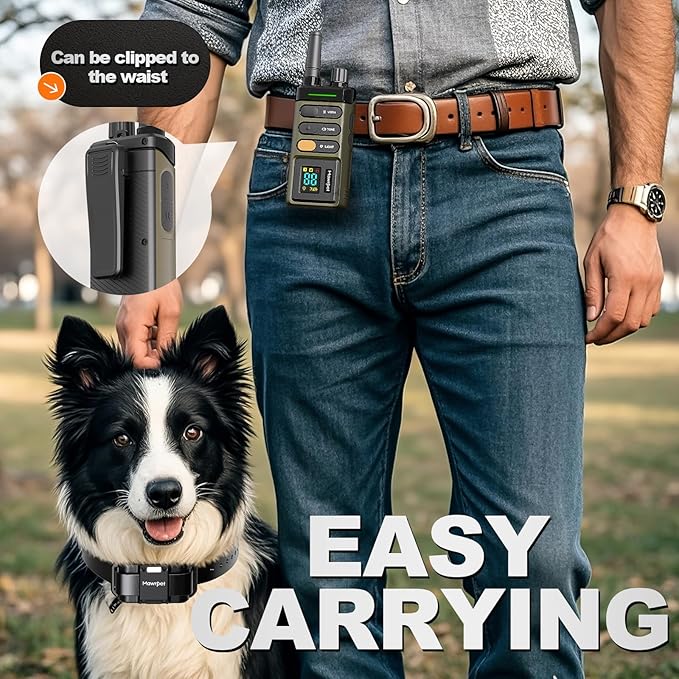 Dog Training Collar with Remote-5200FT, Dog Shock Collar with IPX7 Waterproof, Shock, Vibration, Beep, E-Collar for Dogs Training, Rechargeable, Suitable for All Breeds of 15-120lbs