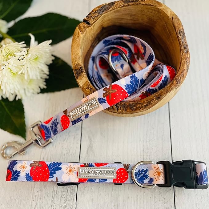 Lucky Love Dog - Adjustable Dog Collar with Easy Click Buckle for Small to Large Ones, Durable, & Comfortable for Male & Female Dogs, Pet Collar for Puppies & Adult Dogs - Sweet Berry, Extra Small