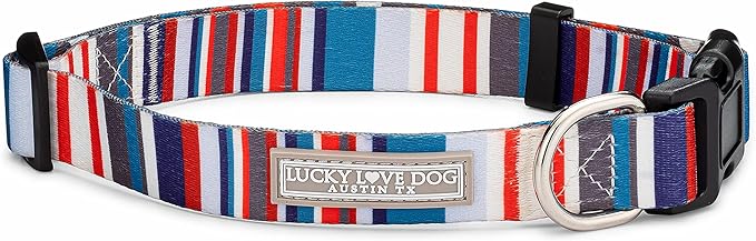 Lucky Love Dog - Adjustable Dog Collar with Easy Click Buckle for Small to Large Dogs, Durable, & Comfortable for Male & Female Dogs, Pet Collar for Puppies & Adult Ones - Linus, Small