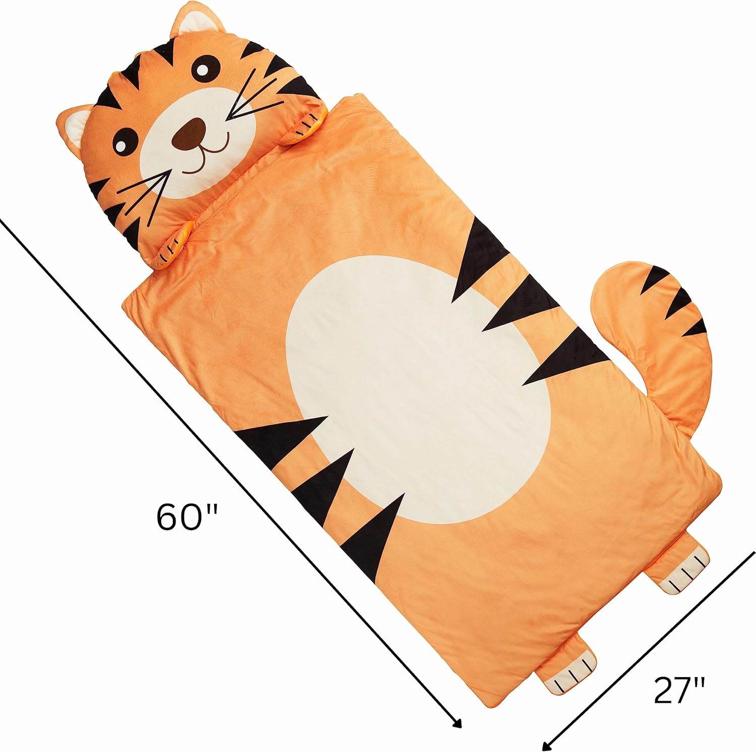 Kid's Nap Buddies Character Preschool Nap Mat, Toddler Sleeping Bag with Pillow for Daycare, Ages 3+