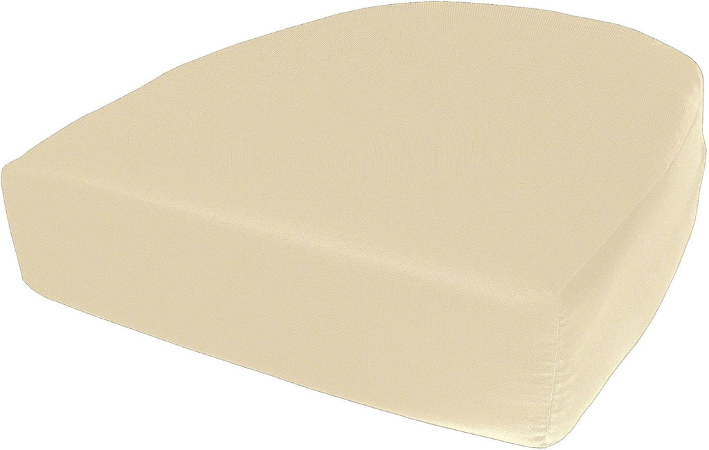 Cushion Source Rounded Back Seat Cushion, 19.5" x 20" x 5" deep Indoor and Outdoor Durable seat Cushion Made with Fade Resistant Sunbrella Fabric, Hidden Zipper, Sunbrella Canvas Vellum