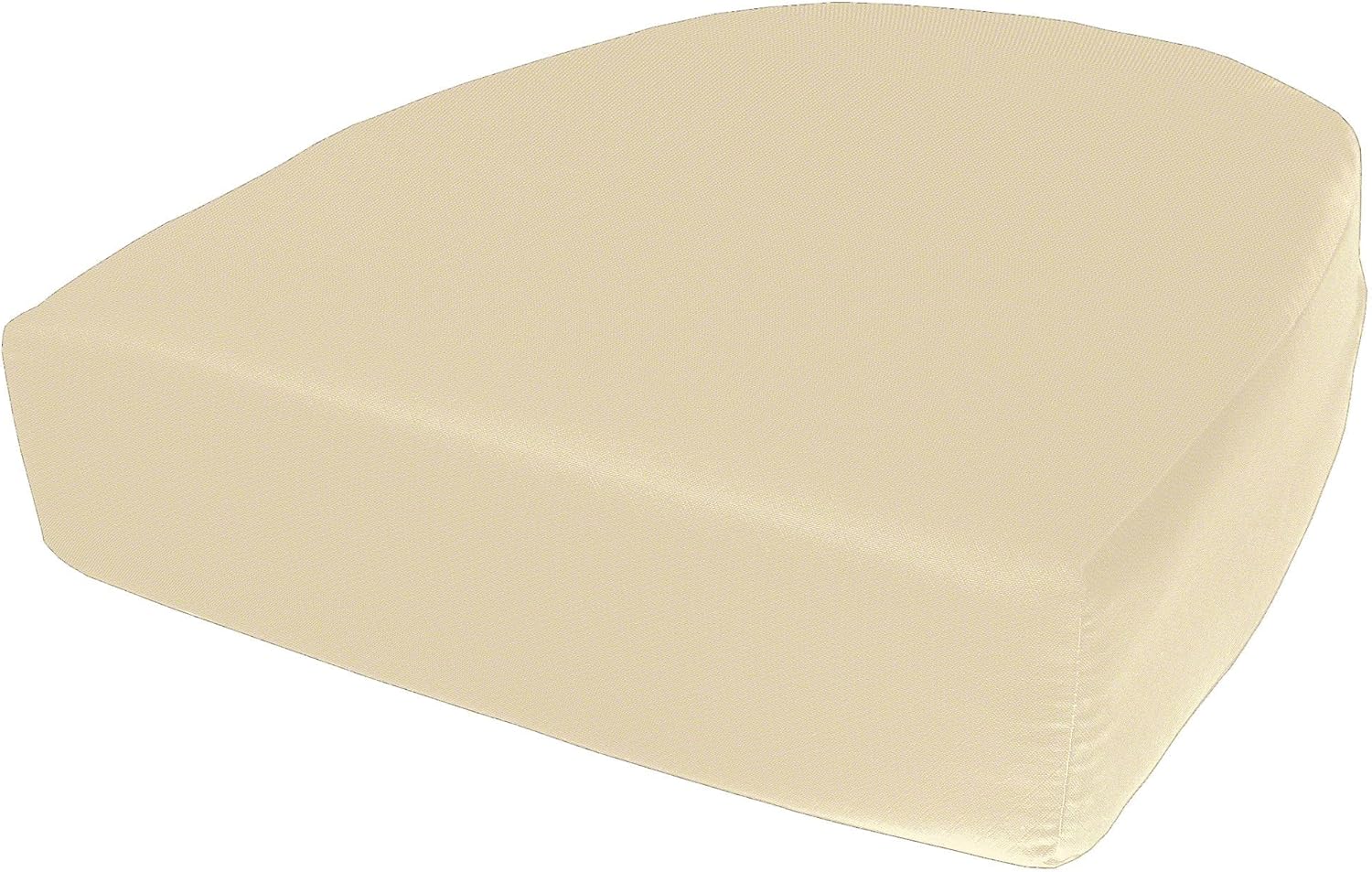 Cushion Source Rounded Back Seat Cushion, 19.5" x 20" x 5" deep Indoor and Outdoor Durable seat Cushion Made with Fade Resistant Sunbrella Fabric, Hidden Zipper, Sunbrella Canvas Vellum