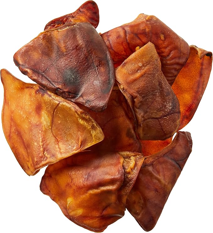 Amazon Brand - Wonder Bound Whole Pig Ears, Single Ingredient, Highly Digestible, Dog Treats for Puppy and Large/Medium Dogs, Pork, 18 count, 12.7 ounce (Pack of 1)
