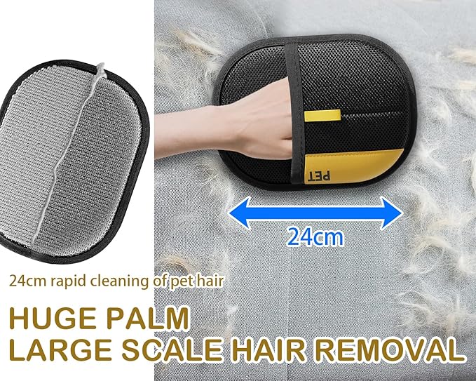 New Upgraded Version pet Hair Removal Gloves for Dogs and Cats, Reusable Static pet Hair Gloves, pet Hair Cleaning Tools for beds, Clothes, Carpets, Sofas, Curtains