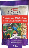 Lyric Delite Wild Bird Seed - No Waste Bird Food Mix with Shell-Free Nuts & Seeds - Attracts Buntings, Chickadees & Finches - 5 lb bag