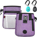 Dog Treat Pouch - 3 Ways to Wear Treat Pouches for Pet Training and 2 Pieces Clicker Taining for Dogs, Dog Training Treat Pouch Bag and Dog Clicker for Training with Waist Belt Shoulder Strap - Purple