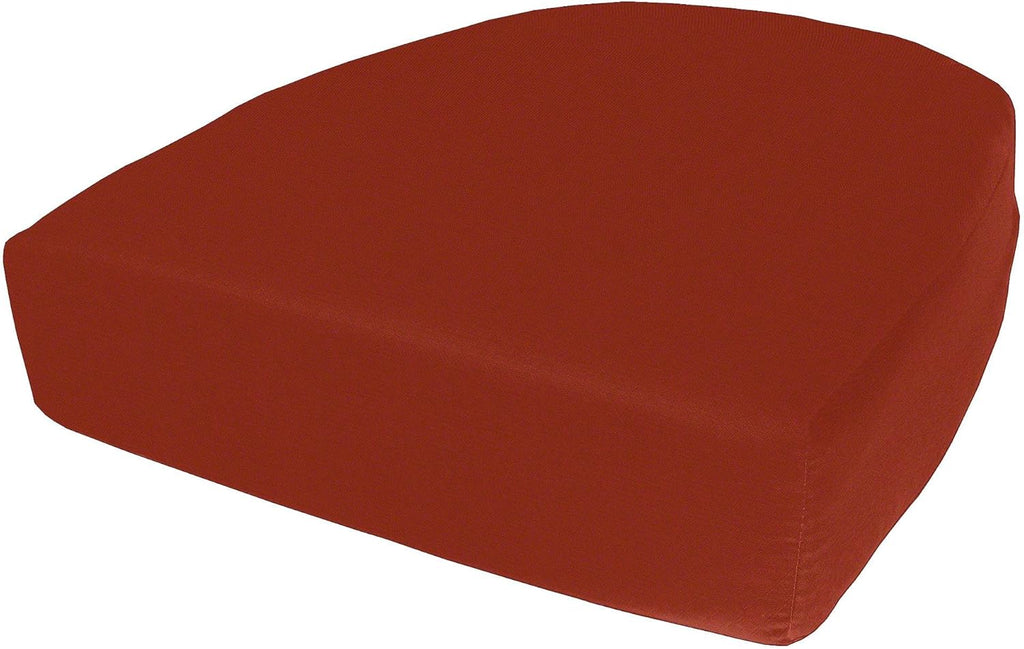 Cushion Source Rounded Back Seat Cushion, 19.5" x 20" x 5" deep Indoor and Outdoor Durable seat Cushion Made with Fade Resistant Sunbrella Fabric, Hidden Zipper, Sunbrella Terracotta