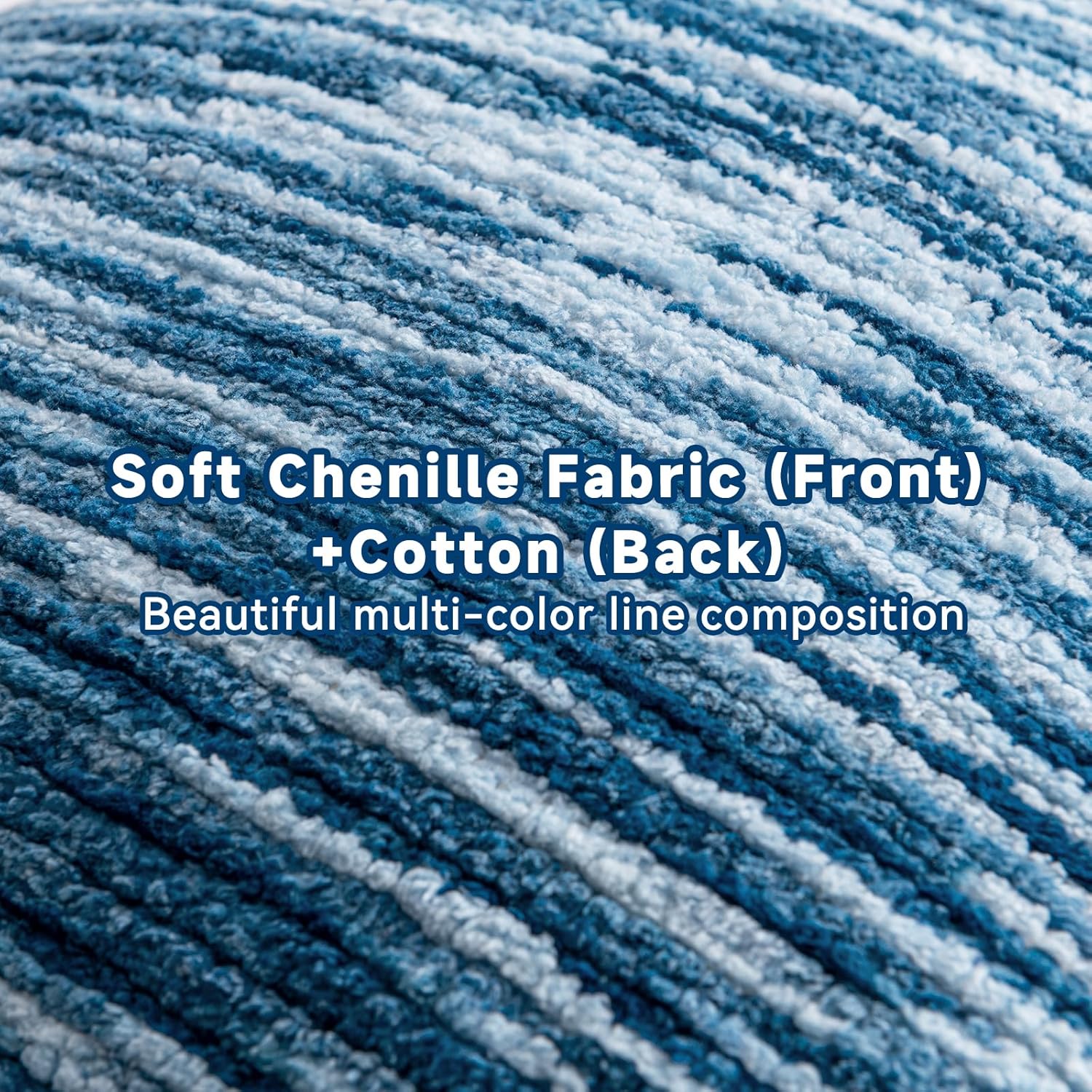 AmHoo Boho Throw Pillow Cover Decorative Bohemian Woven Tufted Striped Farmhouse with Tassels Textured Cushion Case Pillowcase Neutral for Sofa Couch Bed 18 x 18-Inch Sky Blue