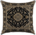 Vintage Boho Floral Print Throw Pillow Cover 18x18 - Brown, Black - Retro Rust Floral Decor Pillowcase | Indoor Outdoor Cushion Case for Sofa Bed Living Room Bedroom Home (Beige&Black, 18x18inch)