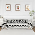 MYSKY HOME Boho Couch Cover for Dogs Washable Black Rhombic Couch Sofa Protector Cats Pets Friendly Chenille Geometric Sofa Covers Soft Durable Farmhouse Sofa Slipcovers, 71" X102"
