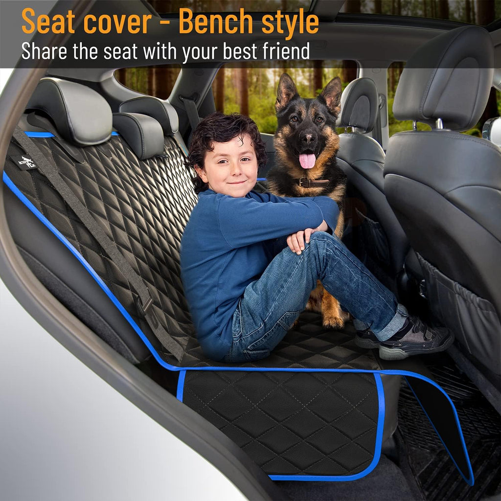 Active Pets Blue XL Dog Car Hammock Back Seat Cover, Waterproof Backseat Cover Protector for Truck Bench Rear of Sedans or SUVs, Essential Pet Supplies Vacuum or Wipe Clean, Machine Washable