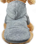 Jecikelon Winter Dog Hoodie Sweatshirts with Pockets Warm Dog Clothes for Small Dogs Chihuahua Coat Clothing Puppy Cat Custume (Grey, X-Large)