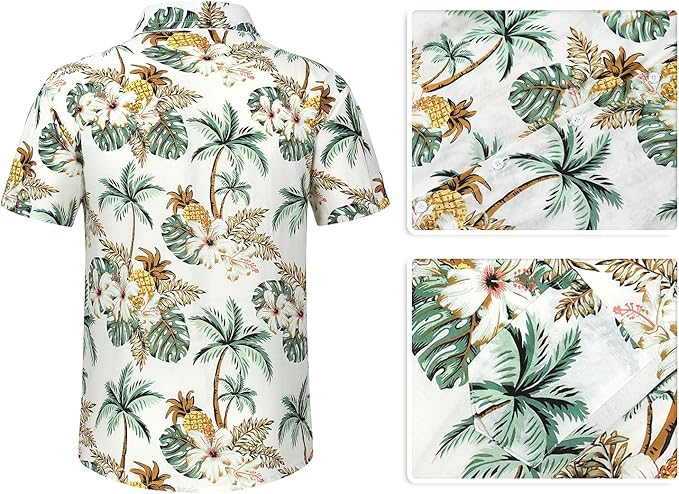 Hawaii Dog Shirt, Pet Summer T-Shirts Dog Style Floral Breathable Cool Clothes Hawaiian Shirts for Small Dogs and Cats Owner and Pet Shirts are Sold Separately