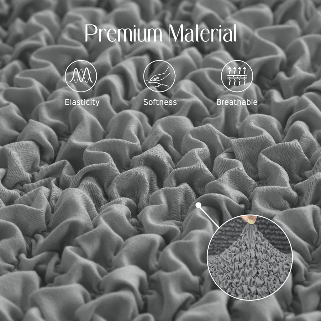 Throw Pillow Covers 18x18 Inch Solid Stretch Fabric Flexible Size Decorative Pillow Covers 20x20 Inch with Hidden Zipper Farmhouse Square Cushion Case for Couch Sofa Bed (Pack of 1, Grey)