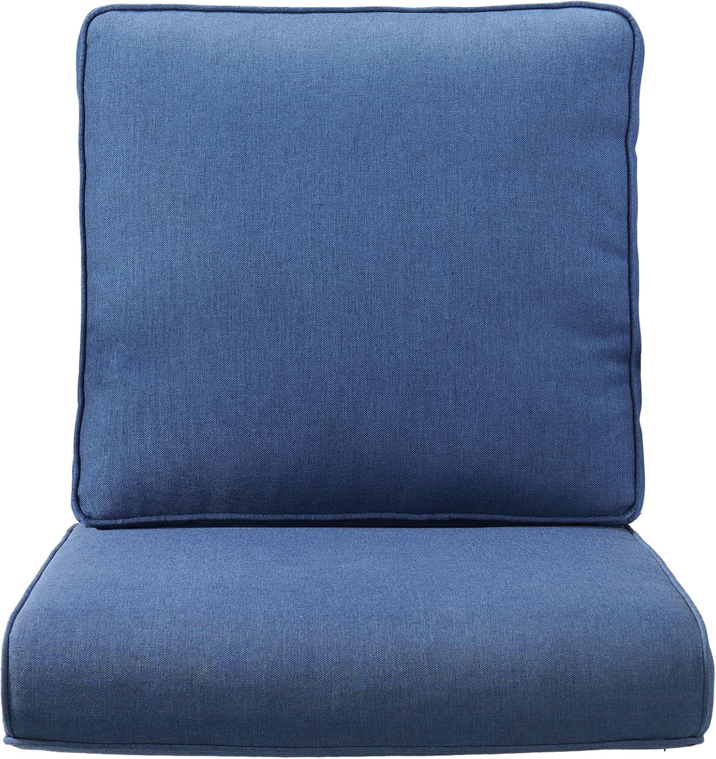 Outdoor Chair Cushions for Patio Furniture - 1 Pack Outside Durable Thick Replacement Cushion 22x24 with Zipper Cover for Wicker Glider Rocking Chairs Loveseat Couch – Blue/Regular