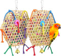 Bird Parrot Toys，2 Pack Bird Hanging Foraging Shredder Toys for Small Medium Small Bird Conure Cockatiel Parrotlet Lovebird Budgie