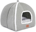 Cat Bed for Indoor Cats - Cat Cave Bed Cat House Cat Tent with Removable Washable Cushioned Pillow, Soft and Self Warming Kitten beds, for Small and Medium Cat Beds & Furniture