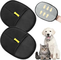 2Pcs Pet Hair Remover Glove,Static Pet Removal Gloves,Cat Grooming Gloves for Hair Removal,Reusable Double Sided Pet Hair Remover,for Couch,Furniture,Carpet,Curtain