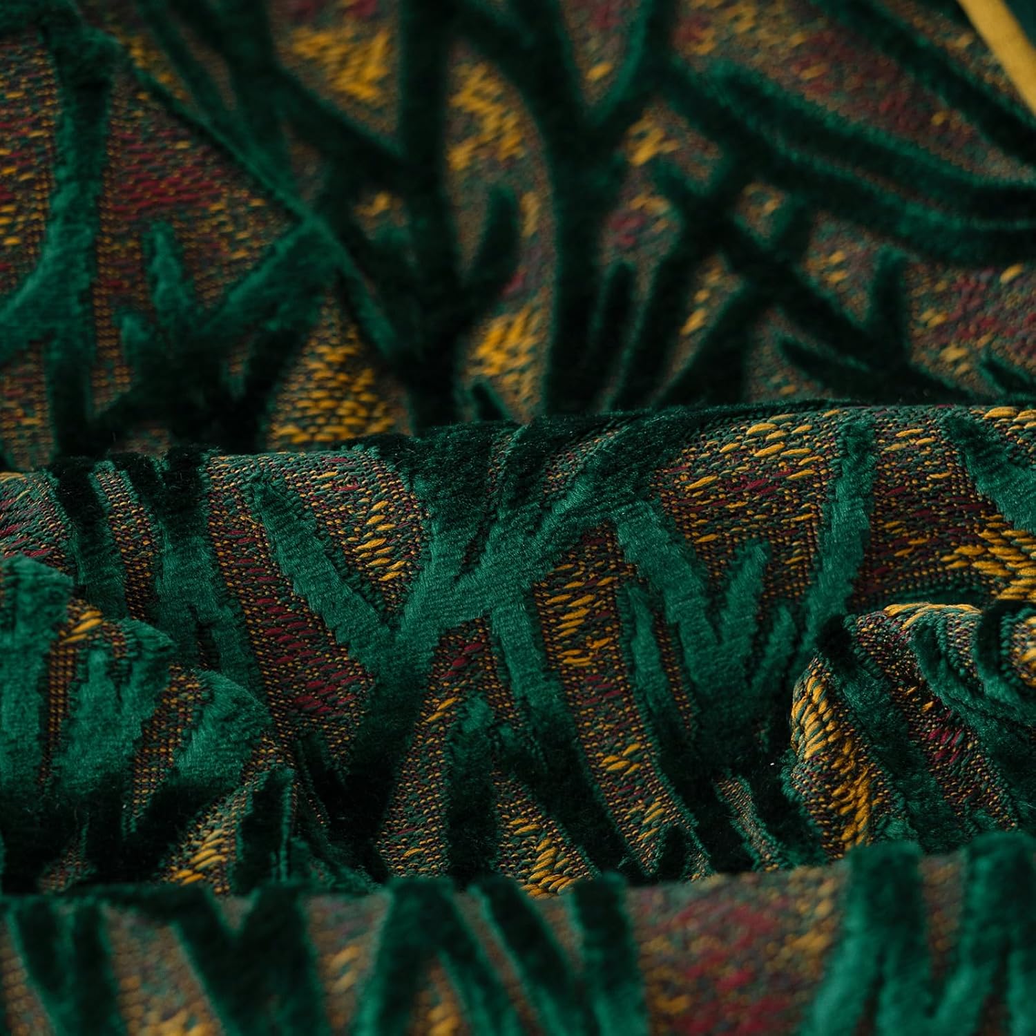 Yangest Green Twigs Throw Pillow Cover Velvet Branches Velvet Cushion Case Neutral Pillowcase for Sofa Couch Bedroom Living Room Home Decor,20x20 Inch