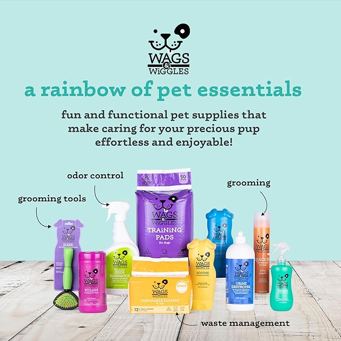 Wags & Wiggles Cleanse Hypoallergenic Wipes 100ct | Hypoallergenic Dog Wips 100 Count Package, Fragrance Free | Waterless Bathing to Keep Pets with Sensitive Skin Clean (FF22031)