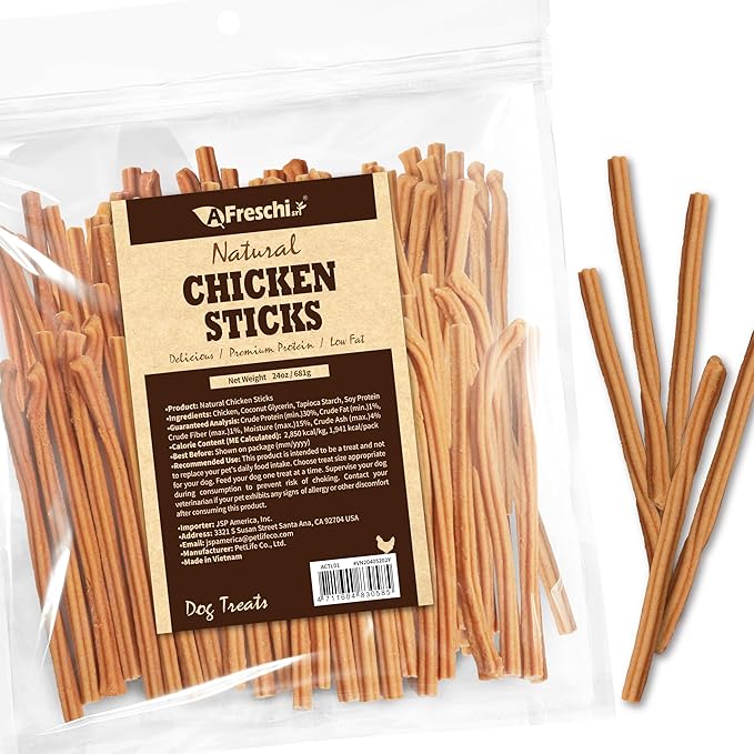 AFreschi Natural Chicken Sticks, All Natural, Grain-Free, High-Protein, Healthy & Easily Digestible, Soft Texture