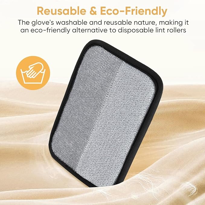 Pet Hair Remover, Electrostatic Pet Hair Removal Gloves, Reusable Cat & Dog Hair Remover for Couch, Furniture, Carpet, Curtain, Upgraded Animal Fur Removal Tool, Cat Grooming Gloves-1 PCS