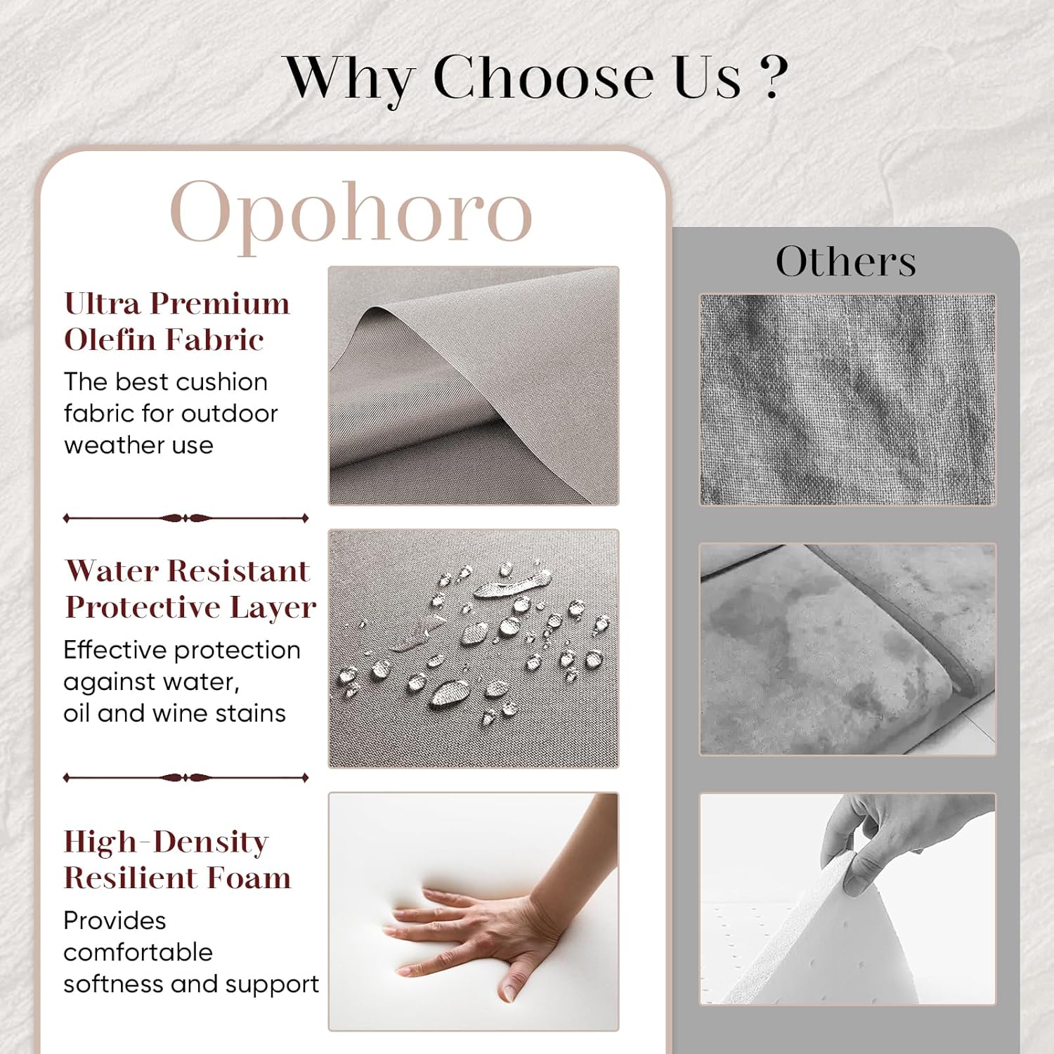 Outdoor Chair Cushions-Patio Chair Cushions Set of 2 with Removable Cover 22 X 25 Inch Outdoor Cushions for Patio Furniture Chair Sofa Couch-Beige