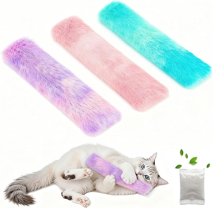 Rishoesu 3 Pcs Interactive Cat Toys Cat Pillows, Soft and Durable Crinkle Sound Catnip Toys, for Indoor Cats Funny Kitten Toys Exercise