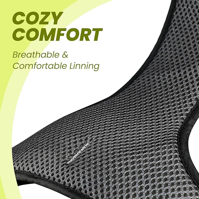 VIVAGLORY Dog Harness Easewalk No Pull Dog Harness with Handle & Front Back Clip for Training Lifting, Easy On Adjustable Padded No Pull for Pet & Puppy, XL, Bright Yellow