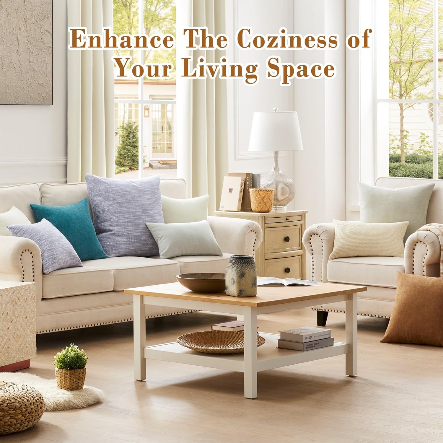 puredown® 12x20 Pillow Inserts, 2 Pack Fluffy Soft Lumbar Pillows Filled with Plump Stuffer, Rectangle Decorative Pillows for Couch, Sofa, Bed and Home Decor