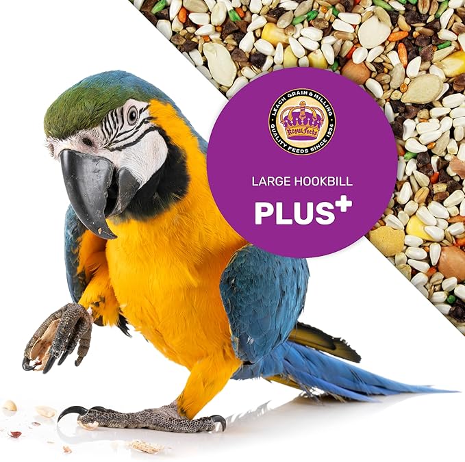 Large Hookbill Plus 25 Lbs, Bird Food for Large Hookbill, Premium Bird Seeds, Supports Growth Energy and Digestive Health, Nutrient-Rich Parrot Birdseeds for Complete & Healthy Balanced Diet