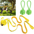 Dog Hanging Bungee Tug Toy for Two Dogs: Interactive Tether Tug-of-War for Pitbull Small to Large Dogs to Exercise - Durable Retractable Tugger Dog Rope Toy with 2 Chew Rope Toys