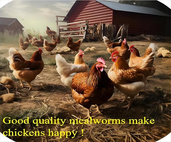 11lb Dried mealworms - High Protein, Pure Natural, Delicious - Ideal for Chickens, Birds, Ducks, Lizards, Turtles, Fish, and Reptiles, 11lbs Meal Worms