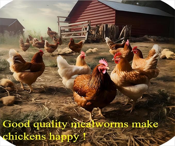 5lb Dried mealworms - High Protein, Pure Natural, Delicious - Ideal for Chickens, Birds, Ducks, Lizards, Turtles, Fish, and Reptiles, 5lb Meal Worms