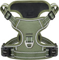 HEELE Dog Harness, Dog Harness for Small Medium Large Dogs No Pull Adjustable Padded Reflective Harness with Handle for Walking Training, Green, XS