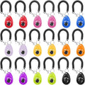 18 Pieces Dog Training Clicker, Pet Behavioral Training Clickers with Wrist Strap for Dogs Cats Puppy Birds Horses(Multicolor)
