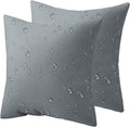 Phantoscope Pack of 2 Premium Dual Usage Outdoor Pillow Inserts, Waterproof Throw Pillows No Cover Needed, Colorful Decorative Couch Sham Cushion Stuffer Patio Couch Tent, Gray 20 x 20 Inches