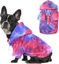Mklhgty Tie Dye Dog Hoodie, Winter Coat for Small Dogs - Ultra-Soft Adjustable Warm Hood, Breathable Comfort Fabric for Daily Use