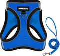 Dog Harness and Leash Set, Dog Harness for Dogs No Pull, No-Chock Step-in Reflective Breathable Lightweight Easy Walk Vest Harnesses with Safety Buckle for Small Medium Dogs, Cats (Blue, M)