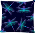 Decorative Square Throw Pillow Covers Dragonfly Couch Sofa Bed Pillow Covers Cushion Cases 18x18 inch
