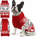 Christmas Dog Sweaters for Small Large Dogs Girl, Soft Warm Pup Dogs Shirt, Turtleneck Dog Sweaters for Medium Large Dogs, Double Knitting Collar for Outdoors Playing L