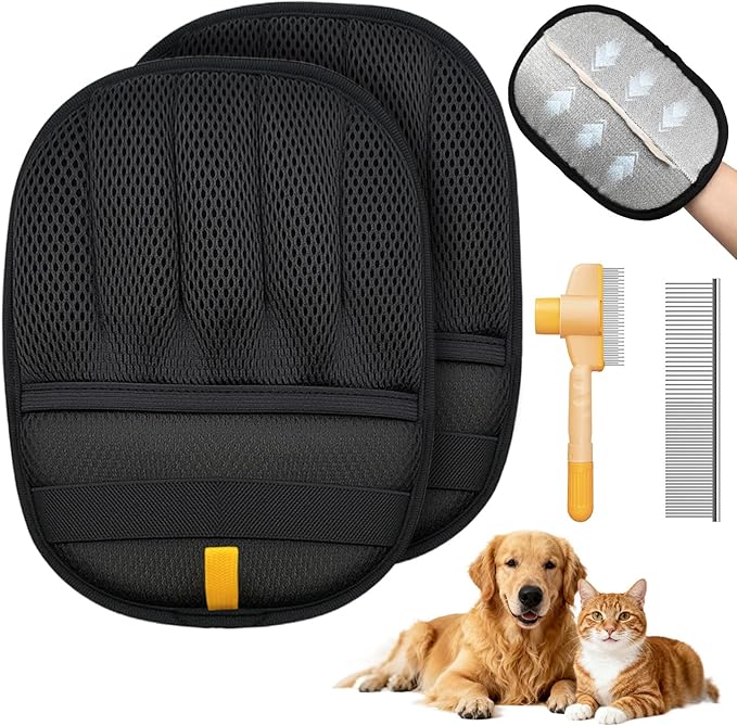 Pet Hair Removal Glove,Electrostatic Gloves for Cats & Dogs,Pet Hair Remover for Clothing,Couch, Carpet