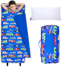 Wildkin Kids Original Nap Mat – Cozy Kids Sleep Mat with Pillow, Ideal for School & Travel - Heroes